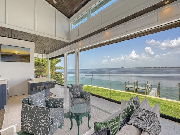 Bayfront Luxury Vacation Rental in Holmes Beach with Private Dock, Pool & Spa